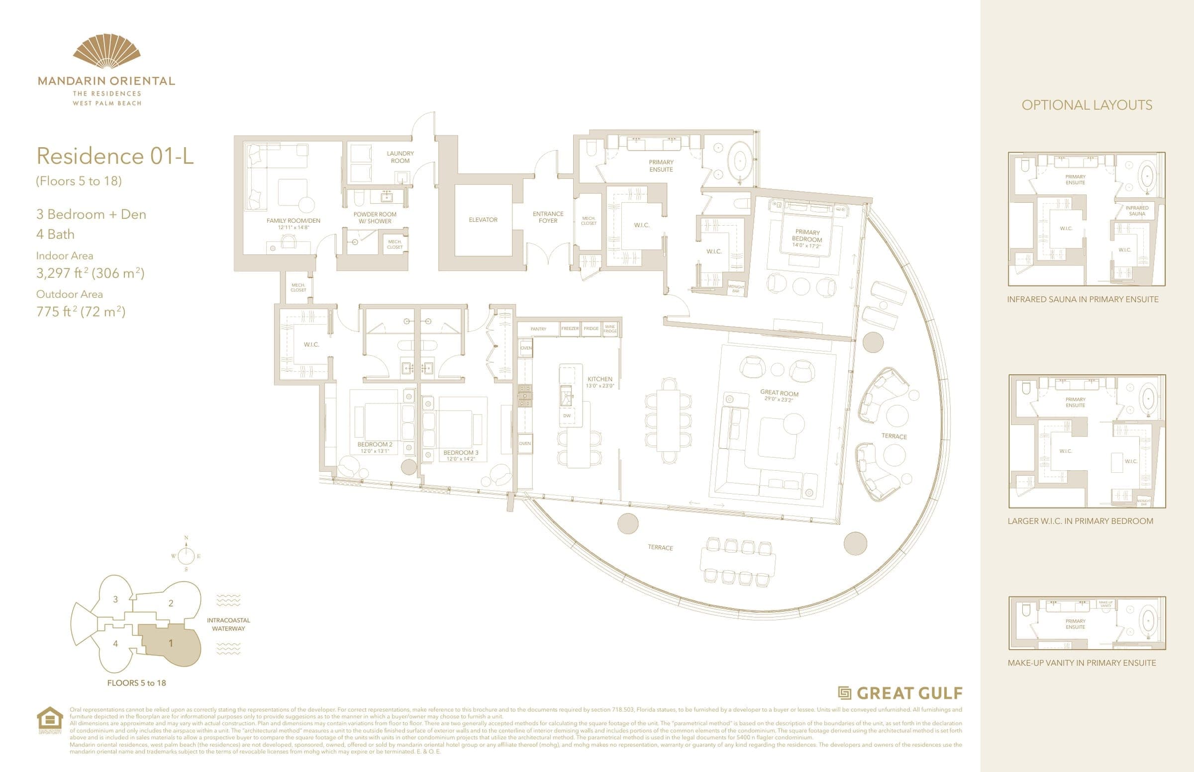 Mandarin Oriental Residences — Floor Plan — Page 1