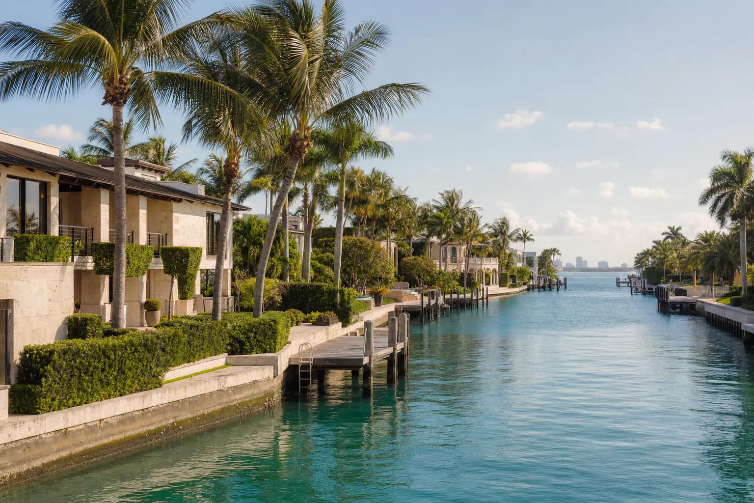 Waterfront residences in South Florida